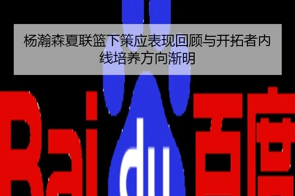 杨瀚森夏联篮下策应表现回顾与开拓者内线培养方向渐明